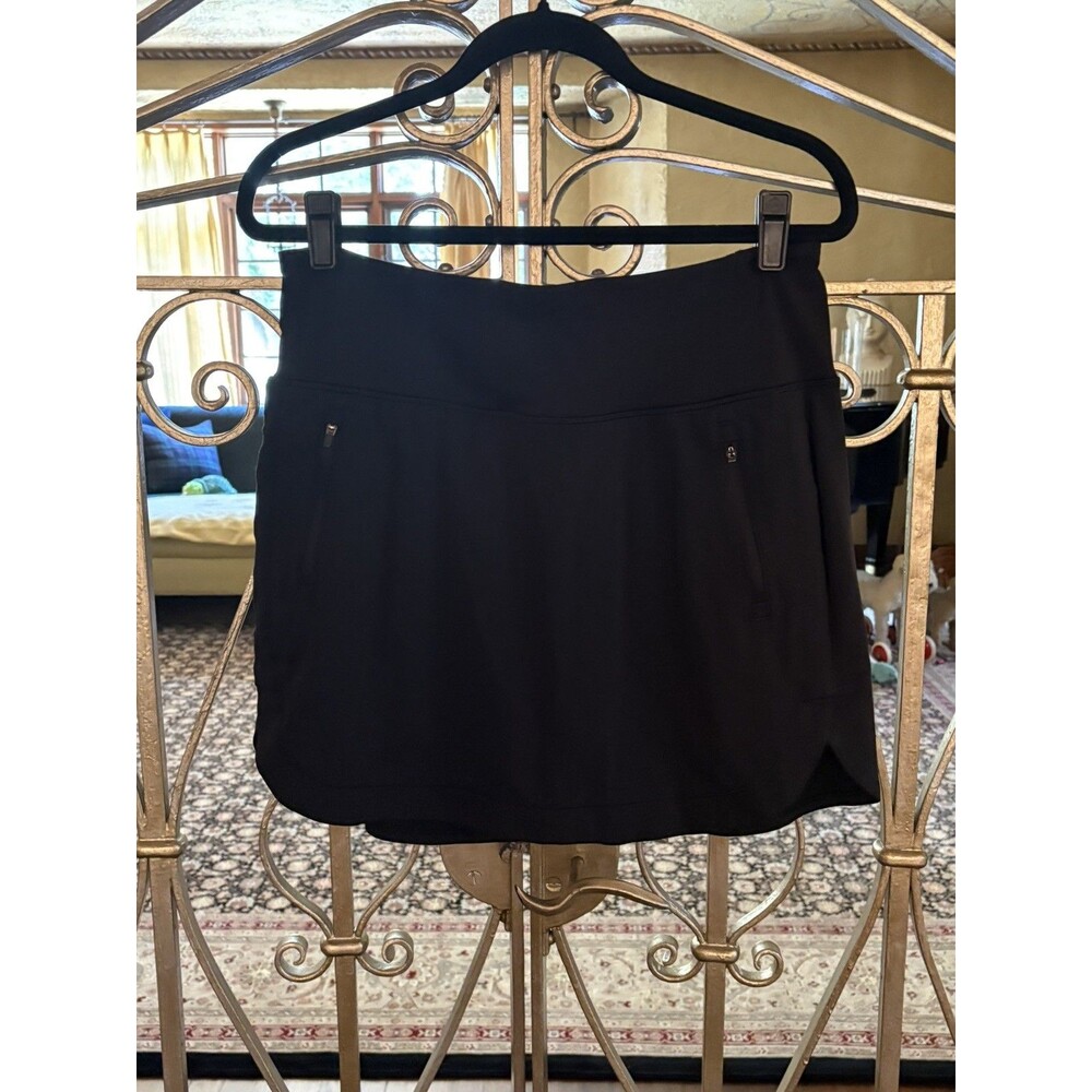 Athleta Fairway High Rise Golf Skort 16 Black Sz Large style 657539
